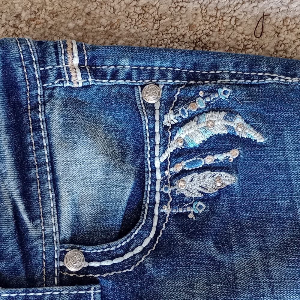 Grace in LA rhinestone bling jeans - Picture 4 of 10